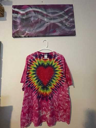 Custom HEART SHAPED TIE DYE SHIRTxPIRATE TEE