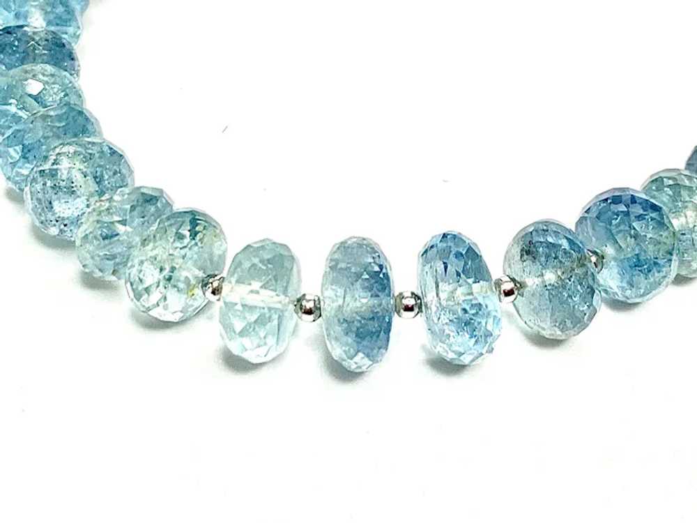 Necklace of Aquamarine and 14k White gold - image 3