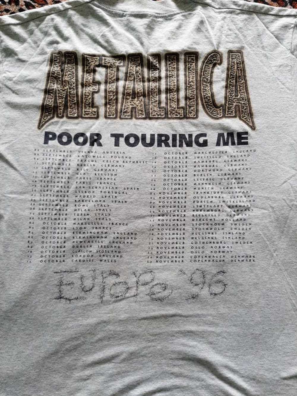 Metallica Metallica -poor Touring Me 1996 Vintage Shi… - Gem