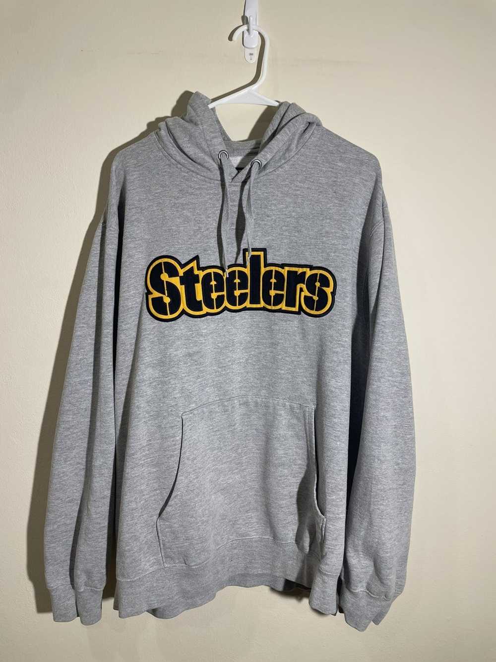 Vintage Retro Y2K NFL Pittsburgh Steelers spell out hoodie sweatshirt XL  black