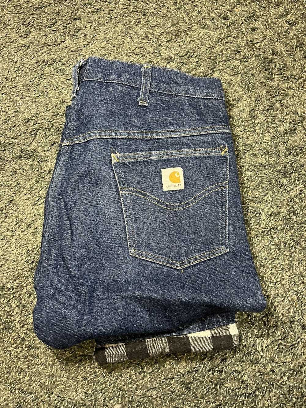 Carhartt Vintage 2004 Carhartt Flannel Lined Jeans - image 1