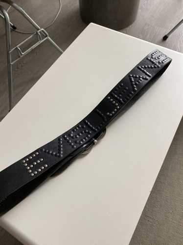 Evisu Black Vintage Evisu Studded Belt