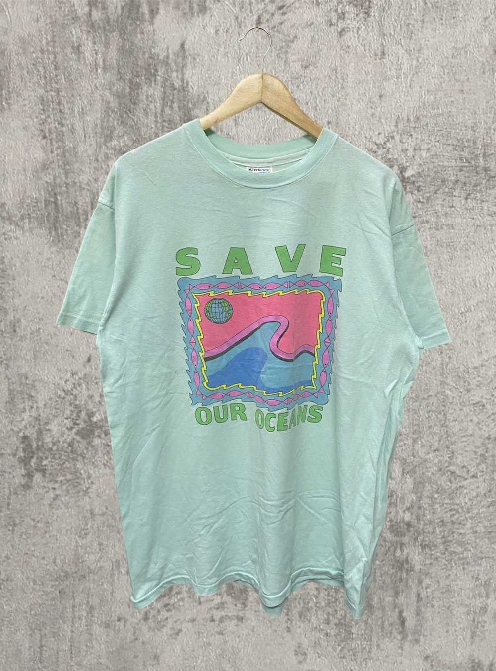 Vintage Vintage 90s Save Our Ocean T-shirt by HAN… - image 1