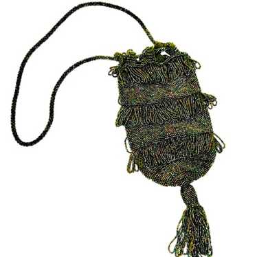 Other Antique 1920s Evening Bag Crochet and Green 