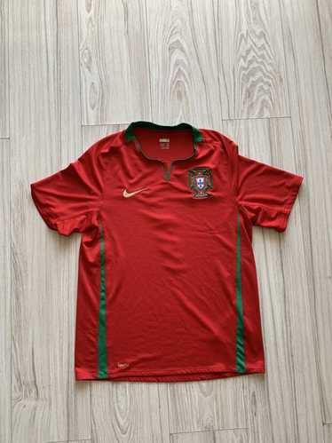 Nike Portugal Cristiano Ronaldo Away Jersey w/ Euro Qualifying Patches 22/23 (Sail/Obsidian) Size XL