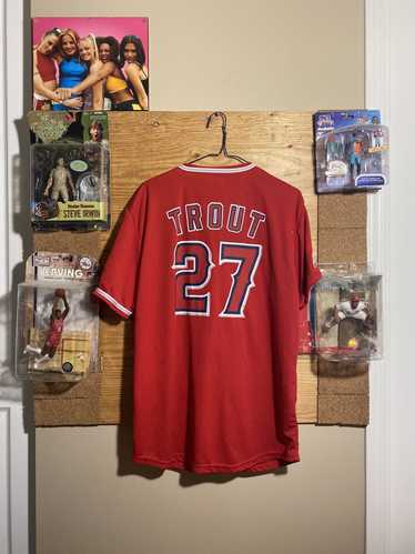 Official Mike Trout Anaheim Angels Cooperstown Throwback Jersey Medium