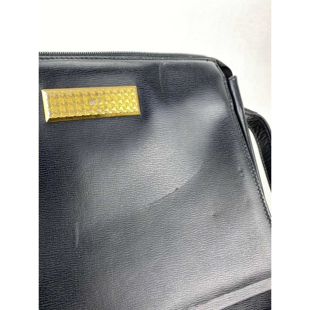 Dior CHRISTIAN DIOR Black Leather Adjustable Shou… - image 12