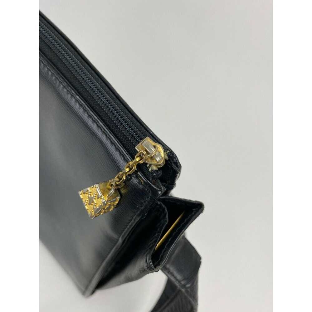 Dior CHRISTIAN DIOR Black Leather Adjustable Shou… - image 3