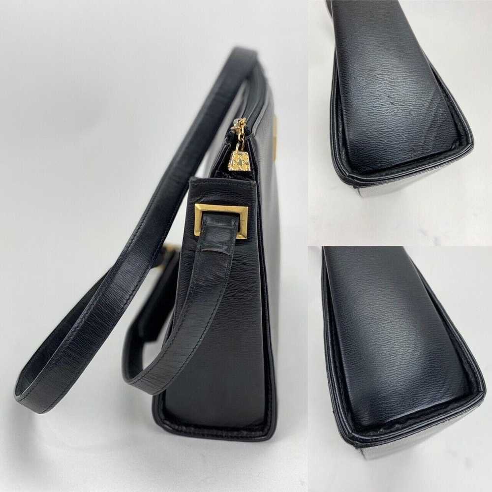 Dior CHRISTIAN DIOR Black Leather Adjustable Shou… - image 7