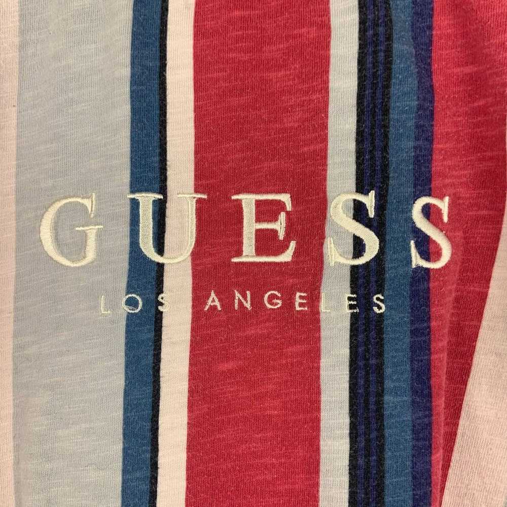 Guess GUESS Blue & Purple Striped T-Shirt - image 3