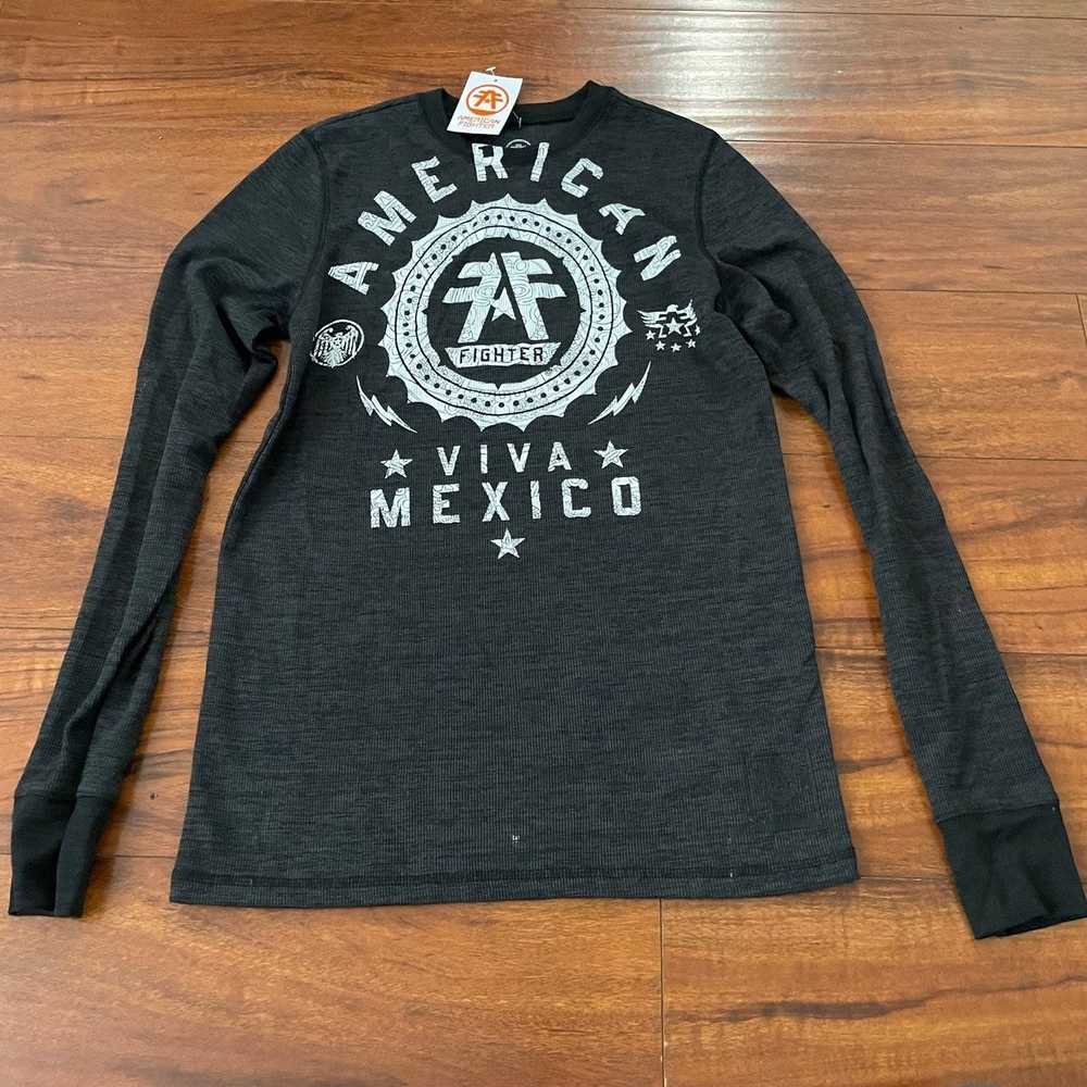 Designer AMERICAN FIGHTER VIVA MEXICO LONG SLEEVE… - image 1