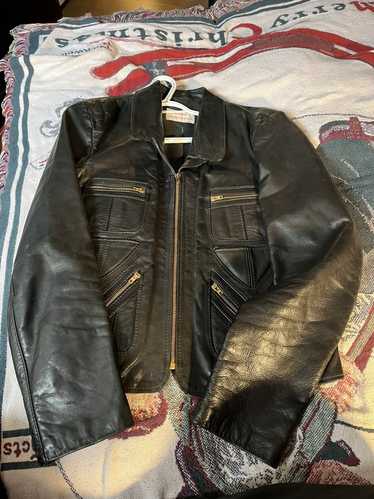 70s Gandalf the Wizard Patchwork Rocker Leather Jacket Roses -  Israel