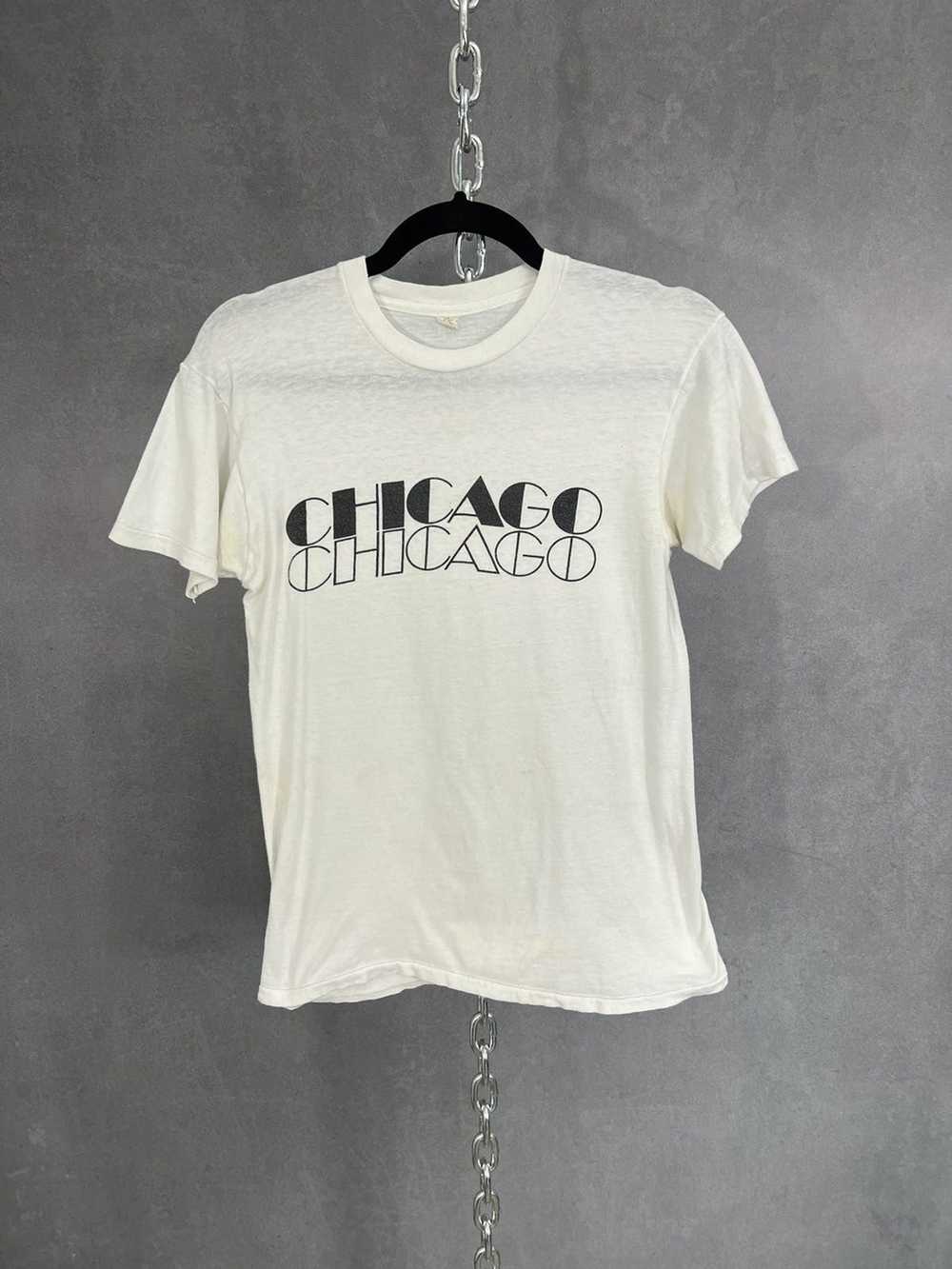 Vintage Vintage 80s Chicago single stitch shirt s… - image 1