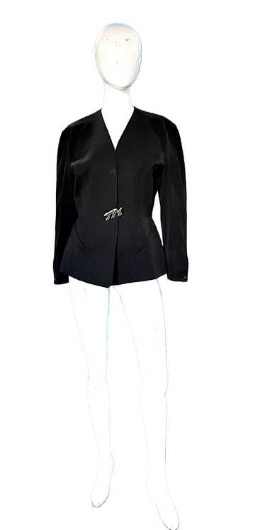 Thierry Mugler 1990’s black couture blazer w TM pi