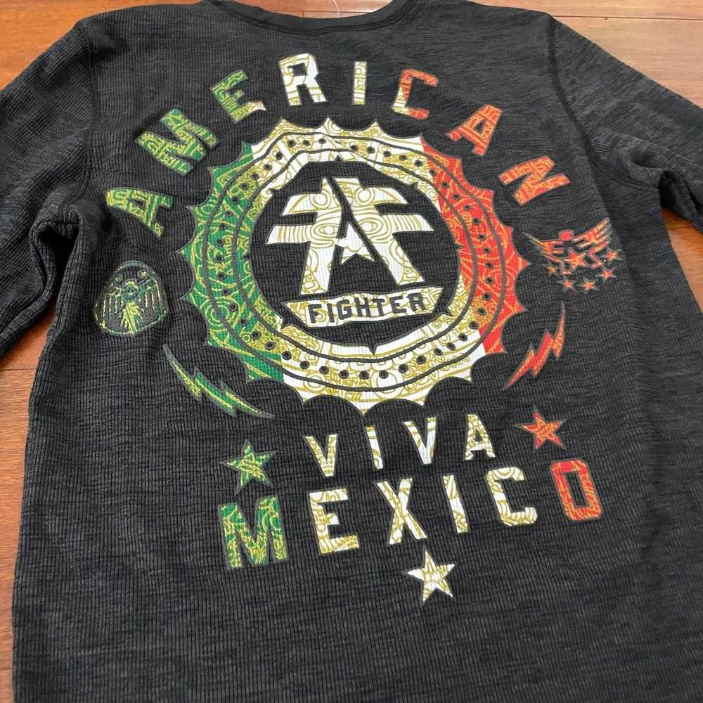 Designer AMERICAN FIGHTER VIVA MEXICO LONG SLEEVE… - image 3
