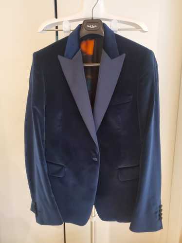 Paul Smith Blue Velvet Satin Tuxedo Jacket