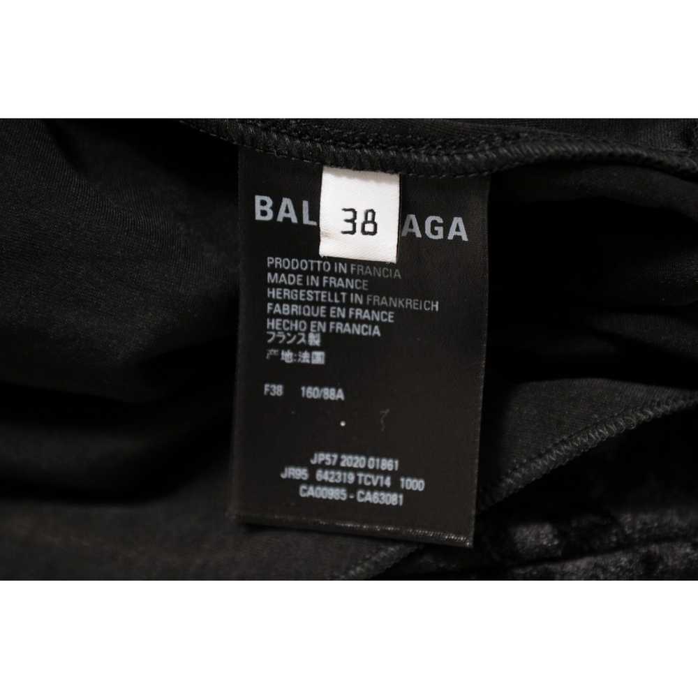 Balenciaga Wrap Mini Dress Black Crushed Velvet T… - image 10