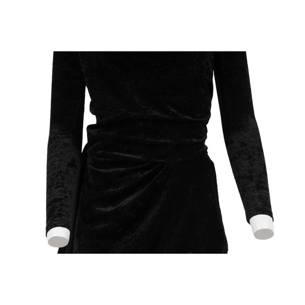 Balenciaga Wrap Mini Dress Black Crushed Velvet T… - image 4