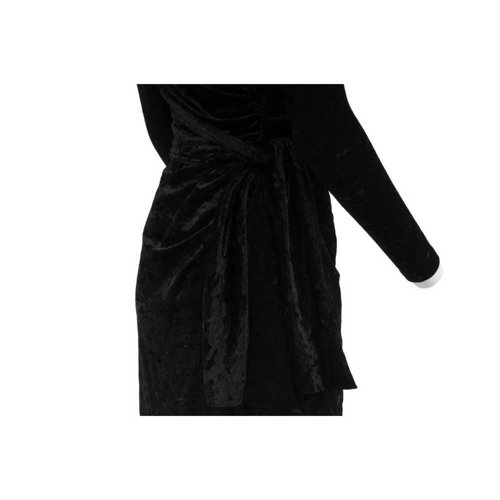 Balenciaga Wrap Mini Dress Black Crushed Velvet T… - image 7