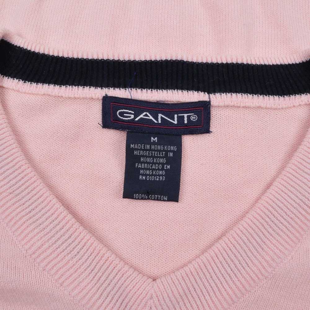 Gant GANT Pink Cotton V Neck Jumper - image 3