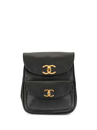 CHANEL Pre-Owned 1995 CC flap backpack - Black