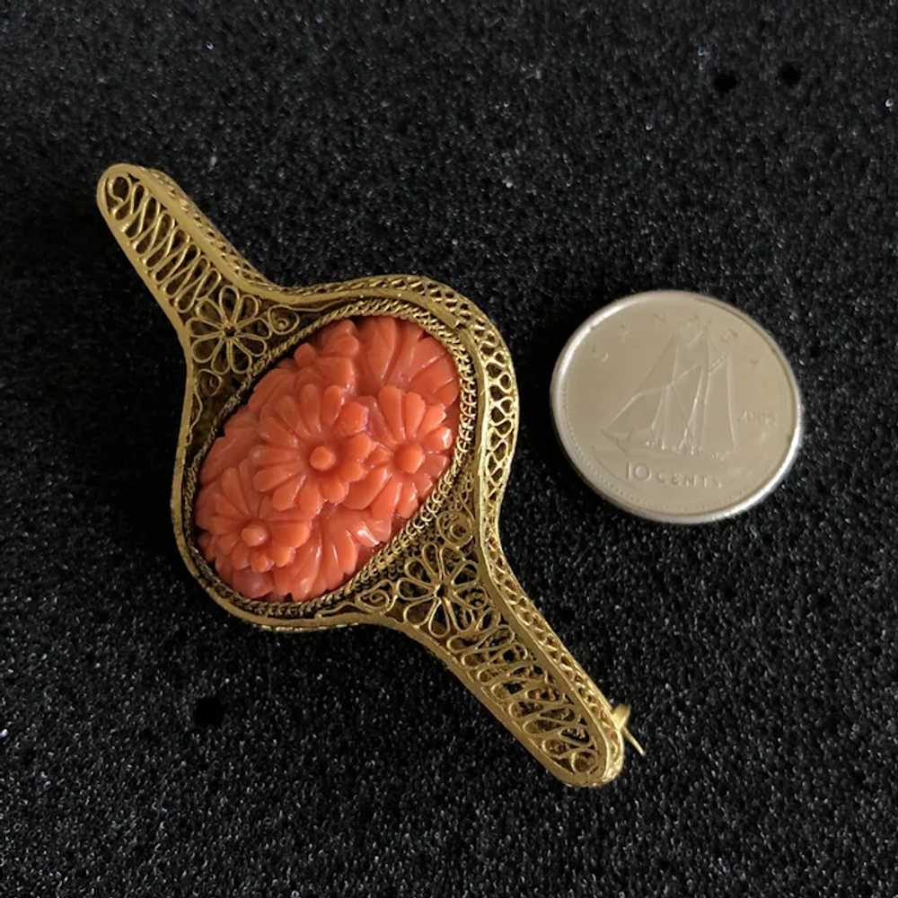 Amazing Antique Chinese Gild Filigree Hand Carved… - image 3