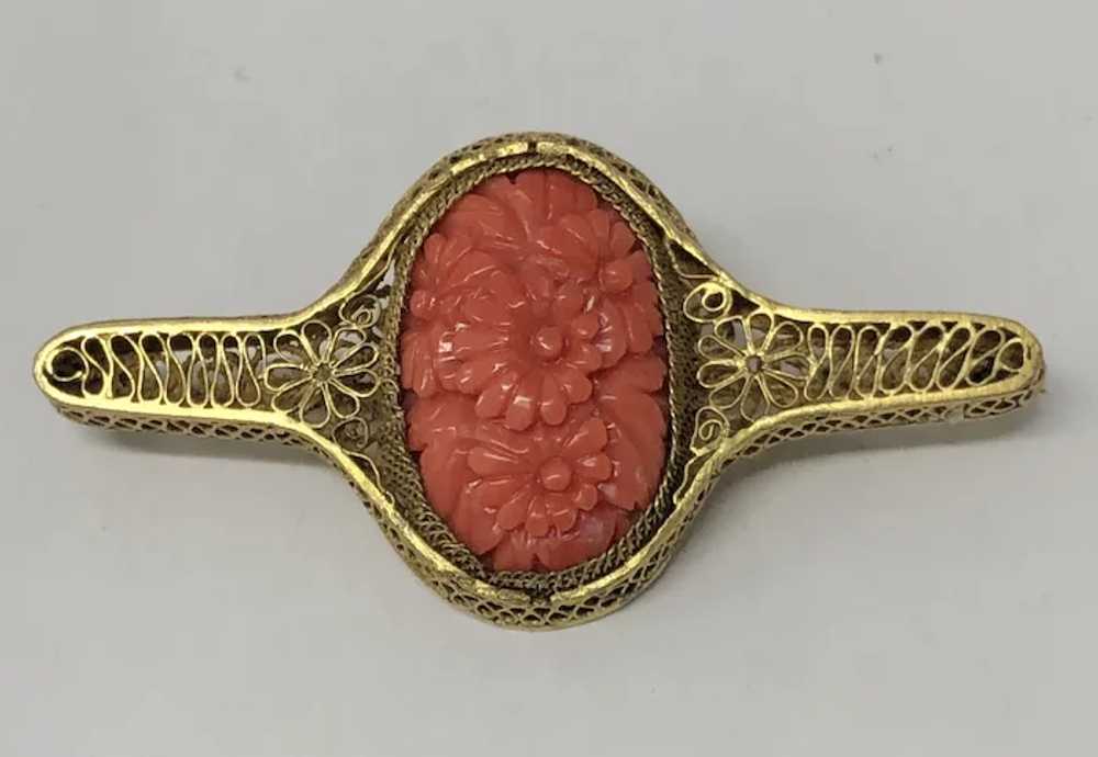 Amazing Antique Chinese Gild Filigree Hand Carved… - image 5