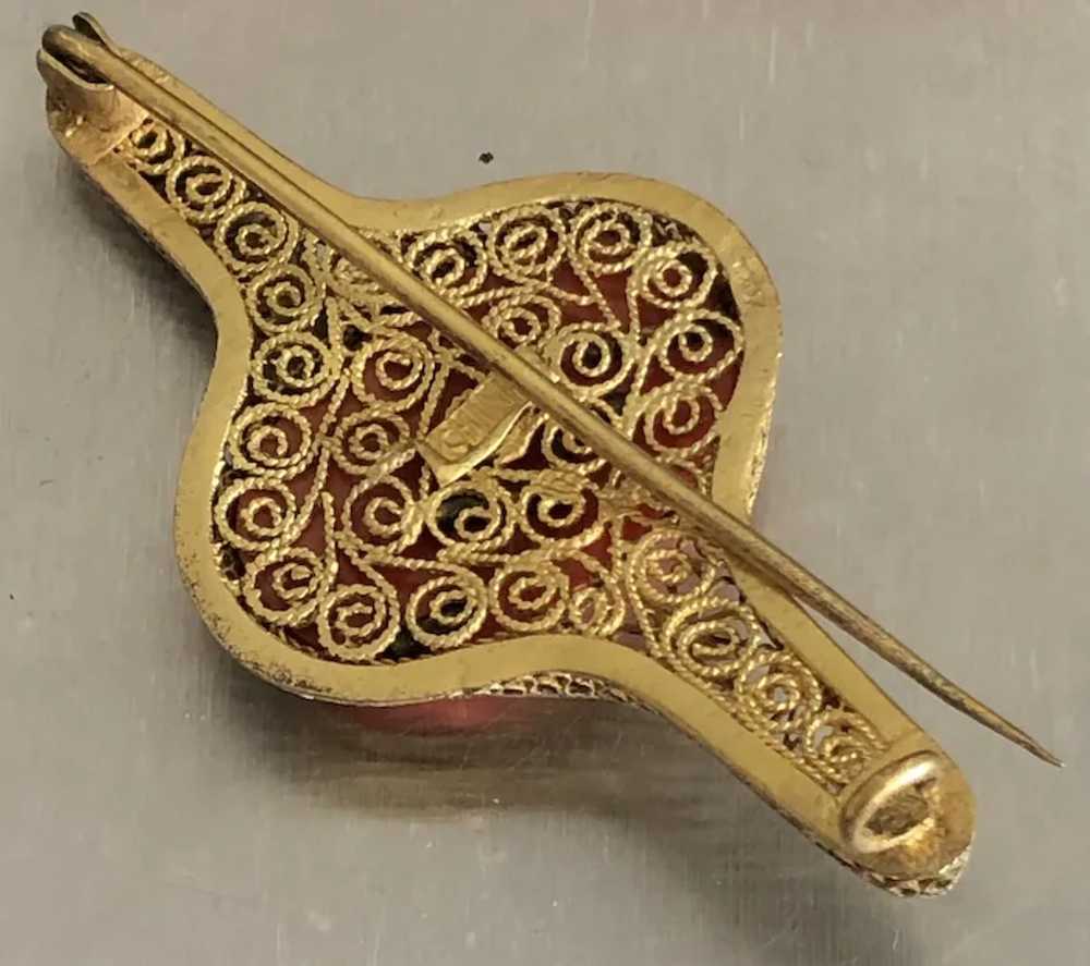 Amazing Antique Chinese Gild Filigree Hand Carved… - image 6