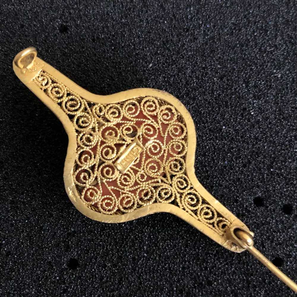 Amazing Antique Chinese Gild Filigree Hand Carved… - image 8