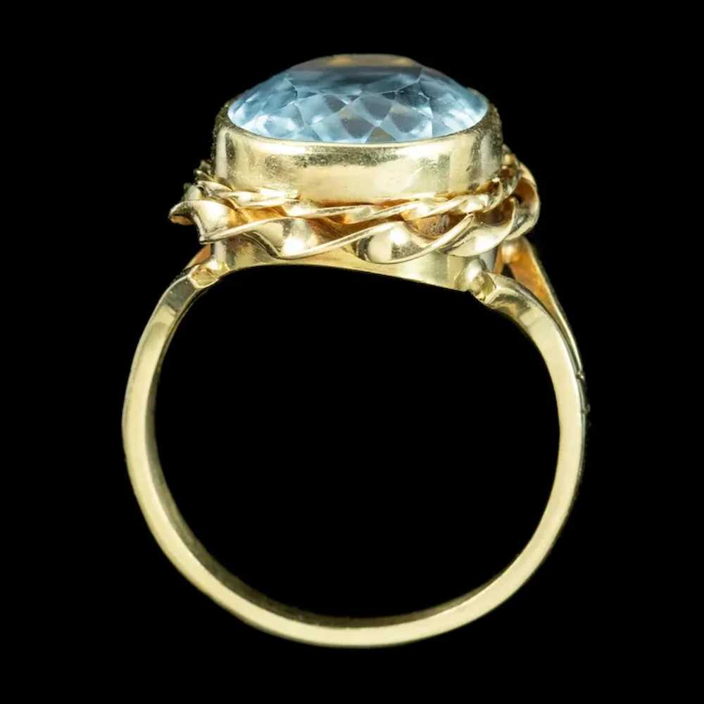 Antique Victorian Aquamarine Ring 5.75ct Aqua - image 6