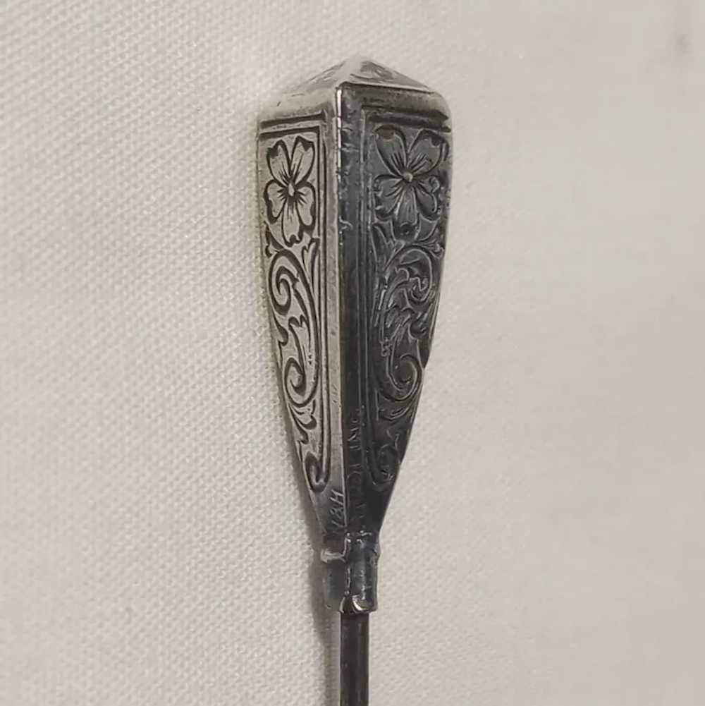 Antique Nussbaum Hunold sterling silver hat pin f… - image 4