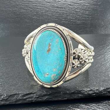 アクセサリー NAVAJO Delvert Vandeves SV925 Pendant - Navajo Turquoise & Silver Sterling by Delbert