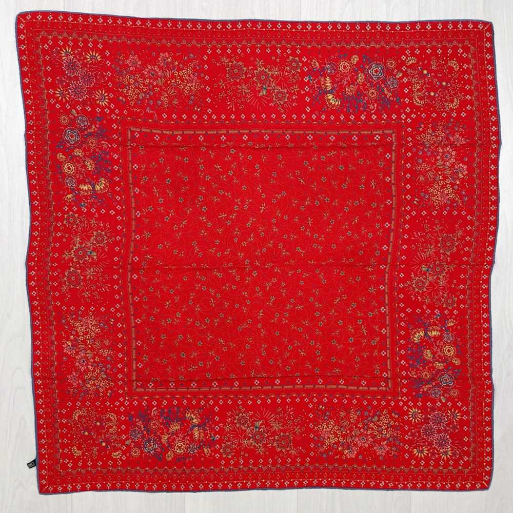Pierre Cardin Scarf/Shawl Silk in Red - image 2