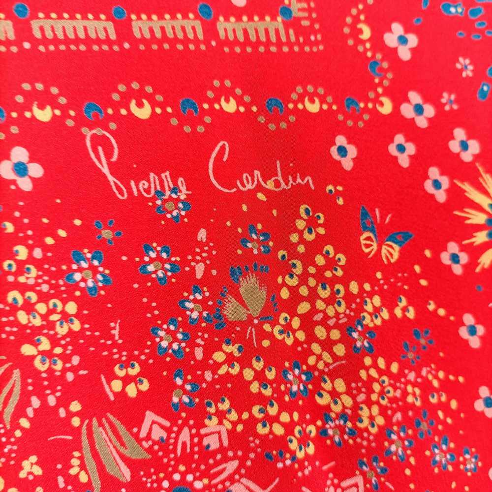 Pierre Cardin Scarf/Shawl Silk in Red - image 4