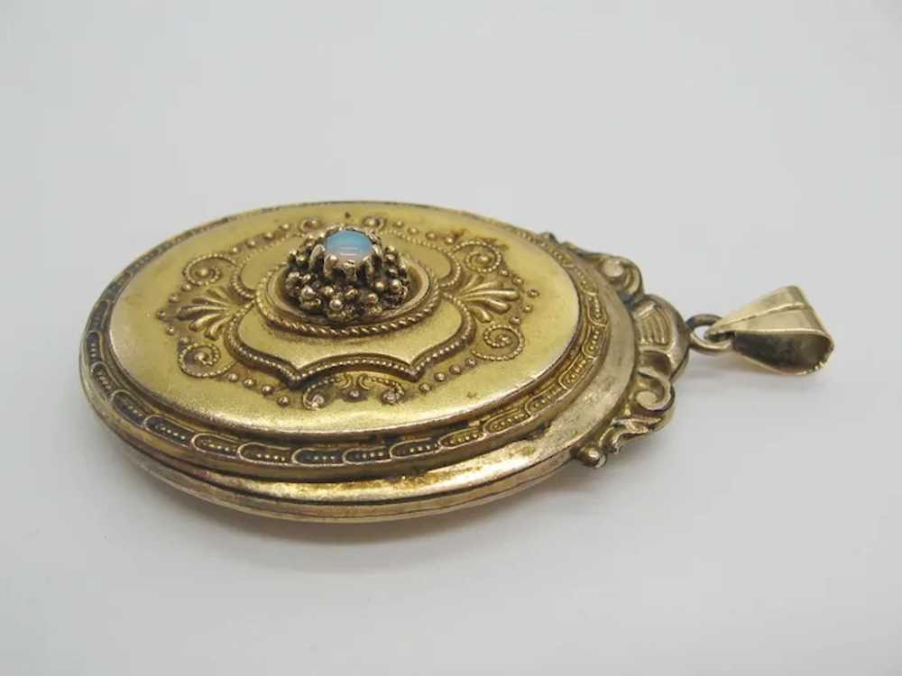 Vintage Victorian Gold Filled Memorial Locket- Pe… - image 4