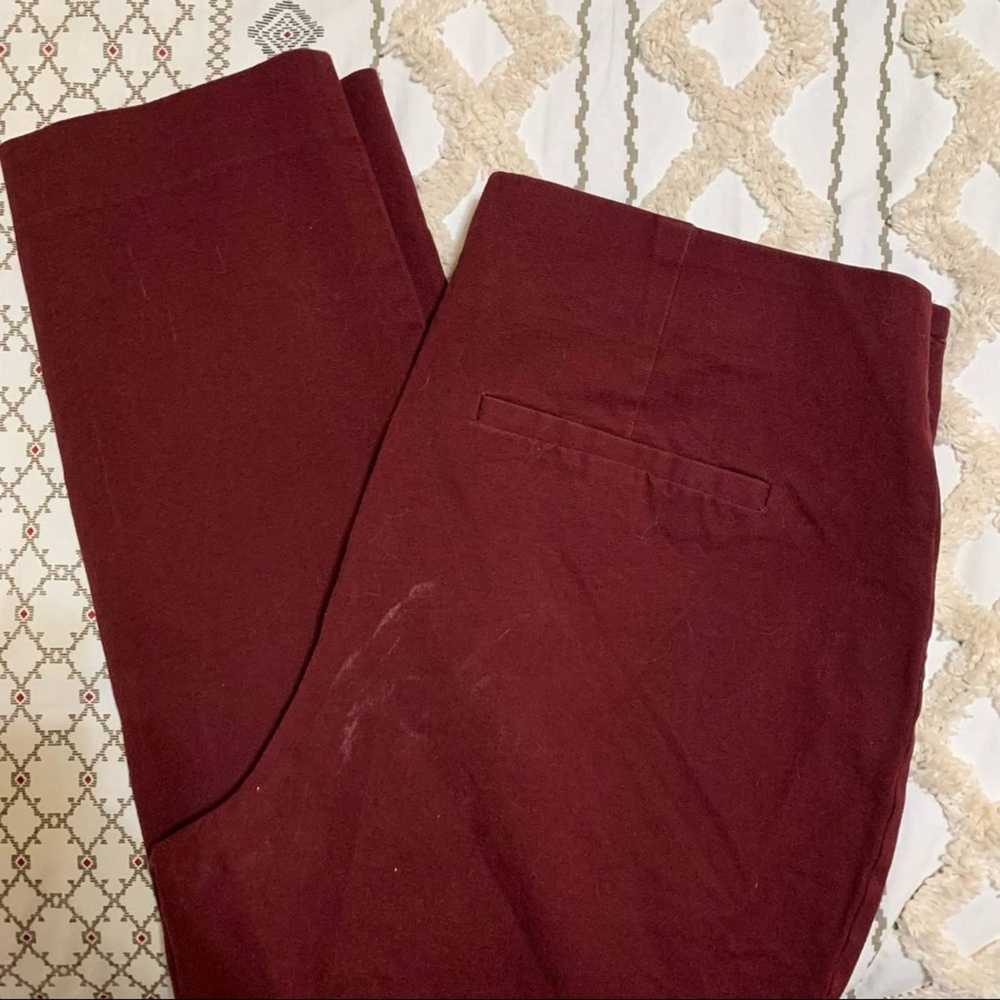 A New Cross A New Day Capri Stretch Pant Burgundy… - image 1