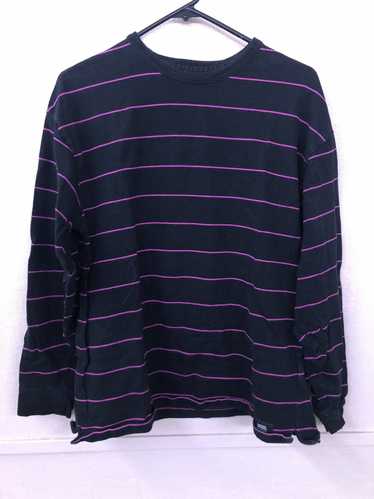 Vans black vans long sleeve with pink stripes