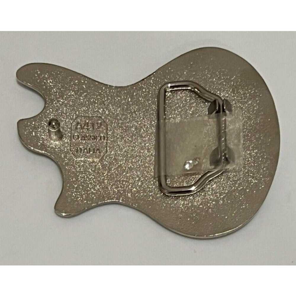 Vintage Guitar Shaped Bling Belt Buckle Rock Musi… - image 2