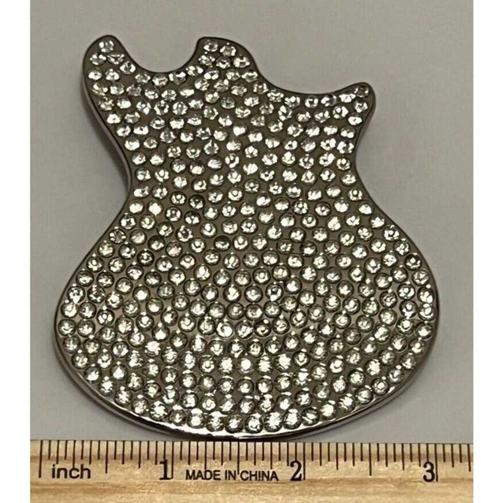 Vintage Guitar Shaped Bling Belt Buckle Rock Musi… - image 5