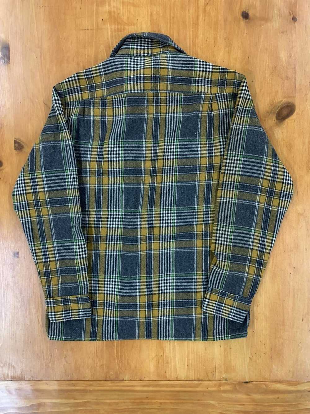 Vintage Vintage JC Penny 80s Tan Check flannel - image 4