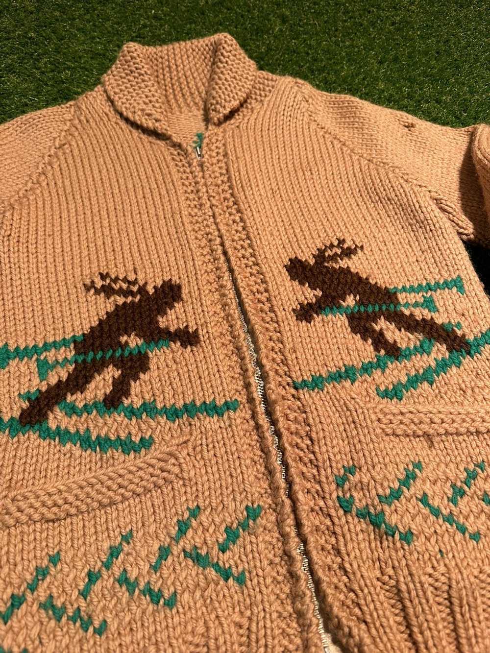 Vintage Vintage 1950’s Wool Cowichan Ski Knit Swe… - image 2