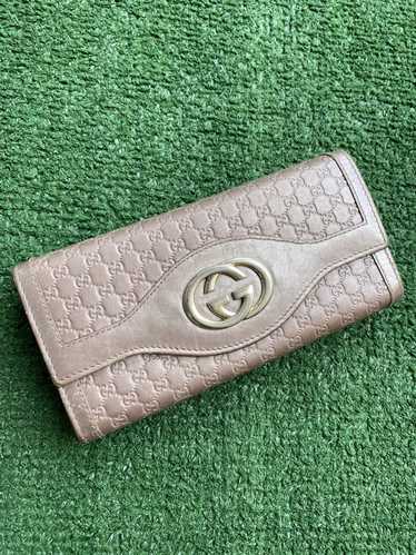 Gucci GG monogram leather long wallet