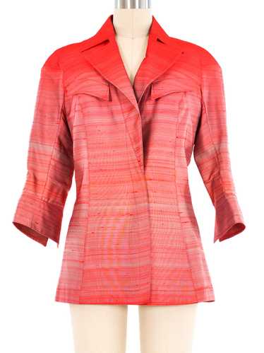 Thierry Mugler Striped Silk Jacket