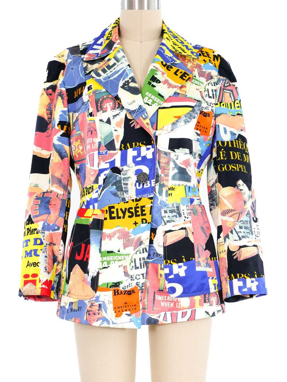 Christian Lacroix Newsprint Blazer Gem