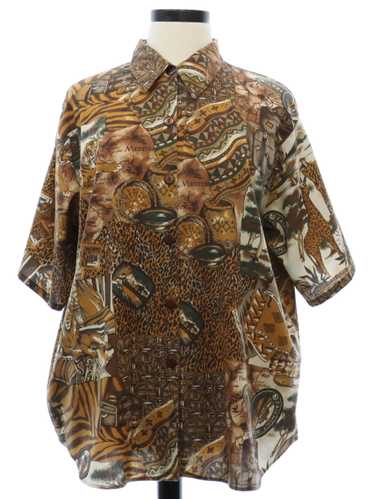 1980's Separate Issue Womens Animal Print Shirt