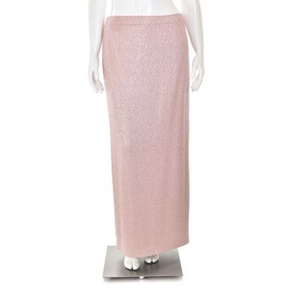 St. John Couture Paillette Evening Skirt in Pink … - image 1