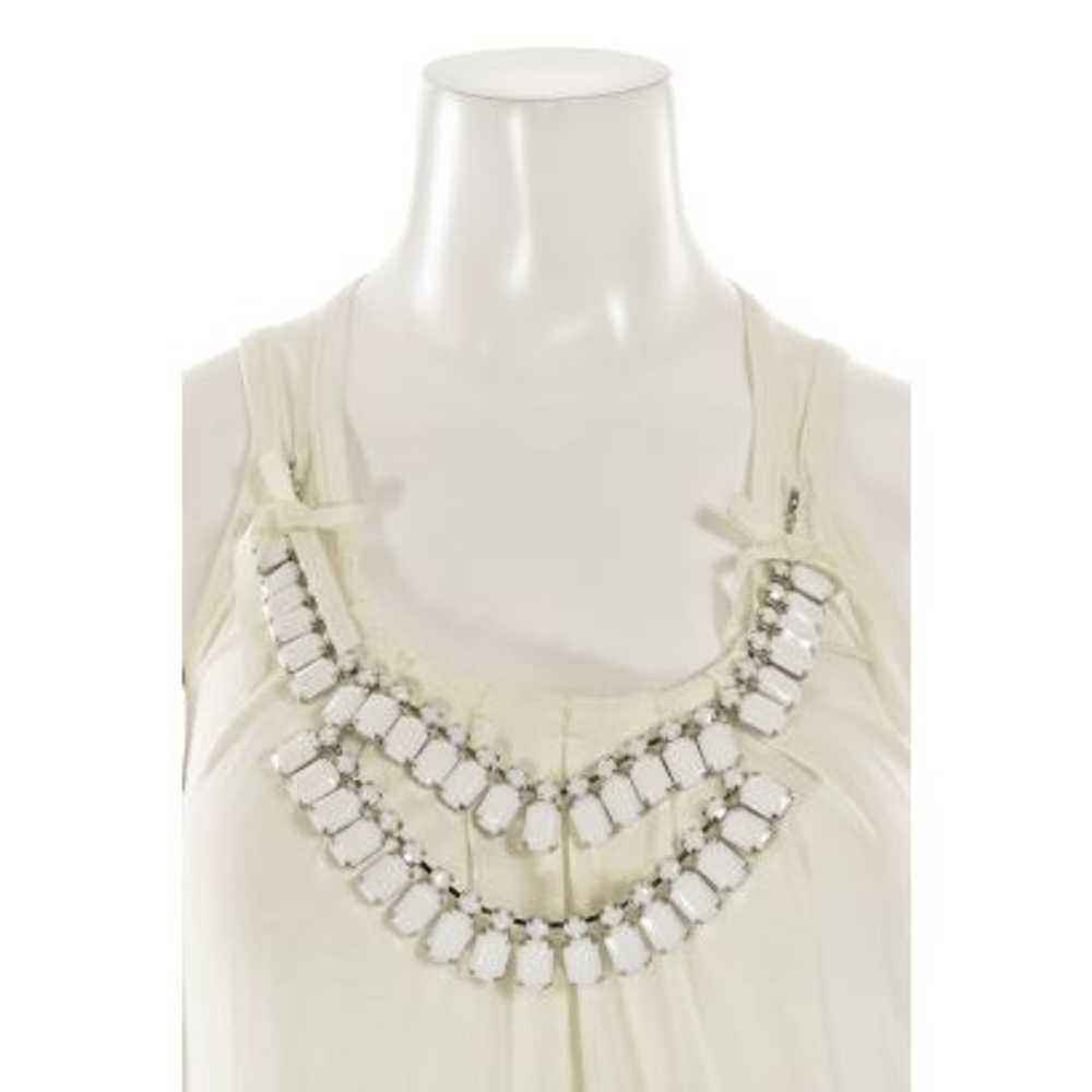 St. John SoCa White Jeweled Top in Bright White - image 2