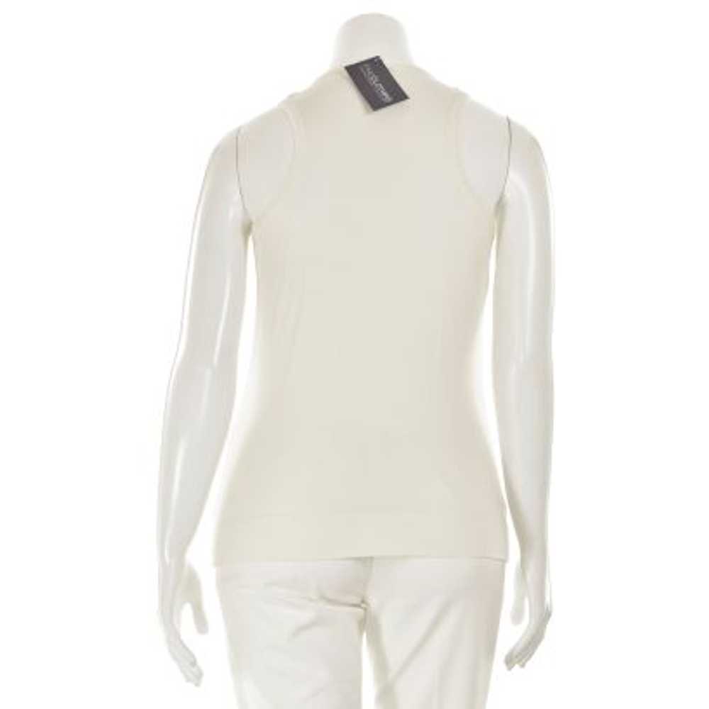 St. John SoCa White Jeweled Top in Bright White - image 4