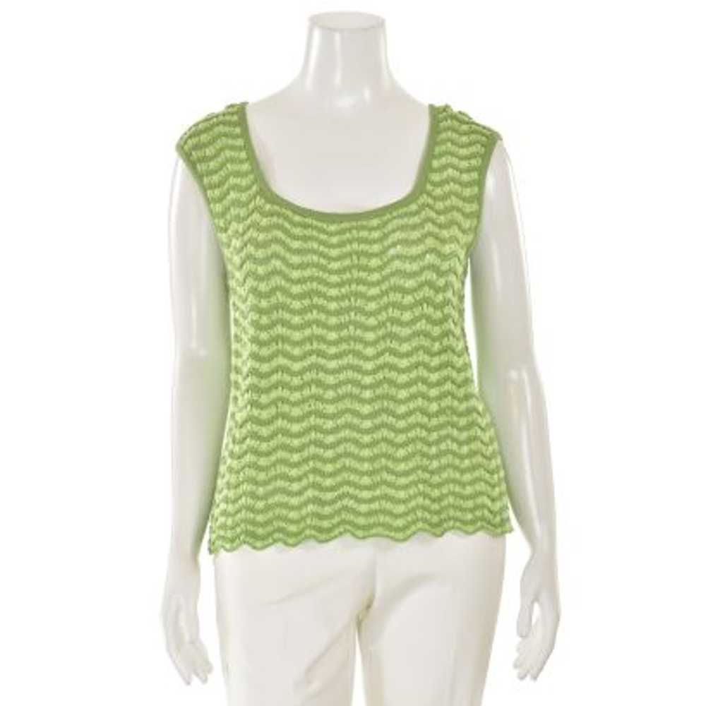 St. John Sport 2Pc Open Knit Stripe Twinset in Ma… - image 6