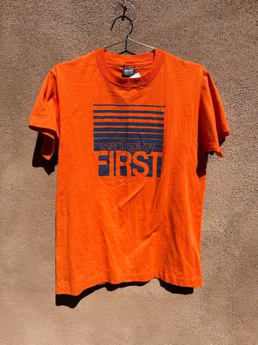 Orange Safety First T-shirt